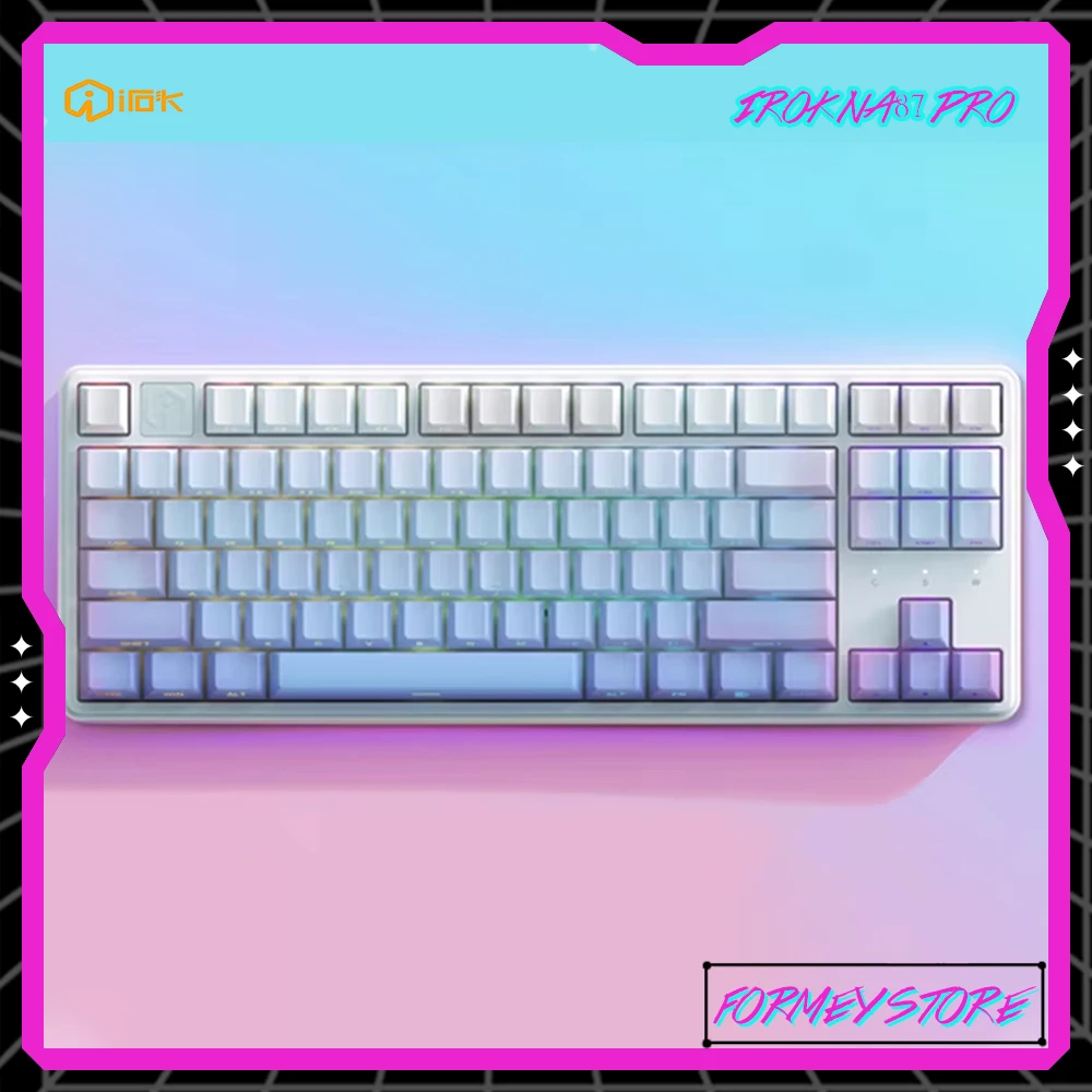 Irok NA87 Pro 8000 Гц RT0.04 мм игровая клавиатура Механическая RGB с горячей заменой Valorant
