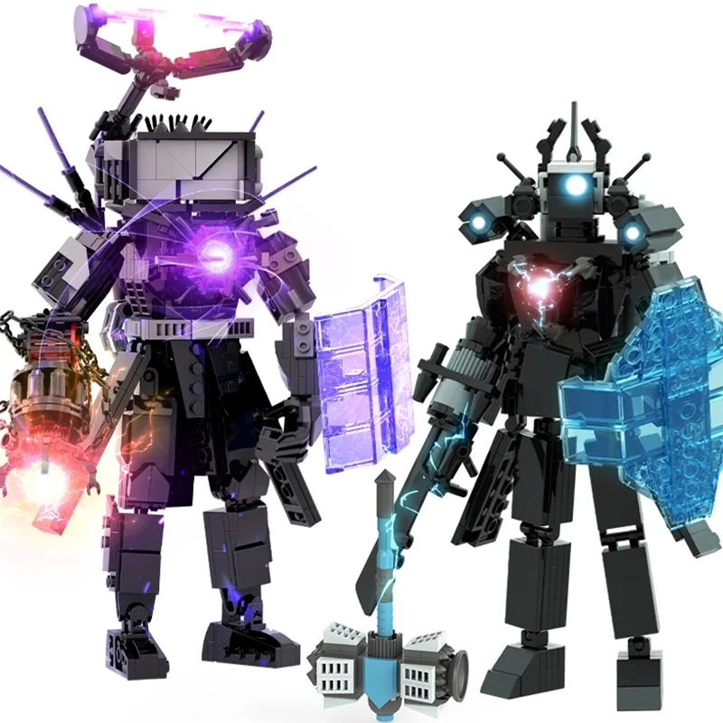 Skibidi строительные блоки игрушки-оператор/титан/часовой король анимационные