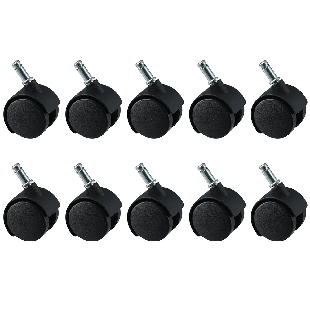 Портативный нейлоновый стержень, универсальный стержень на 360 градусов, полипропиленовый утюг, 1,5 дюйма, поворотные ролики, черный, серебристый, мебельный шкив, рабочий