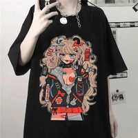 harajuku oversized t shirt vintage anime cartoon women emo clothing goth top print streetwear loose punk korean summer top women
