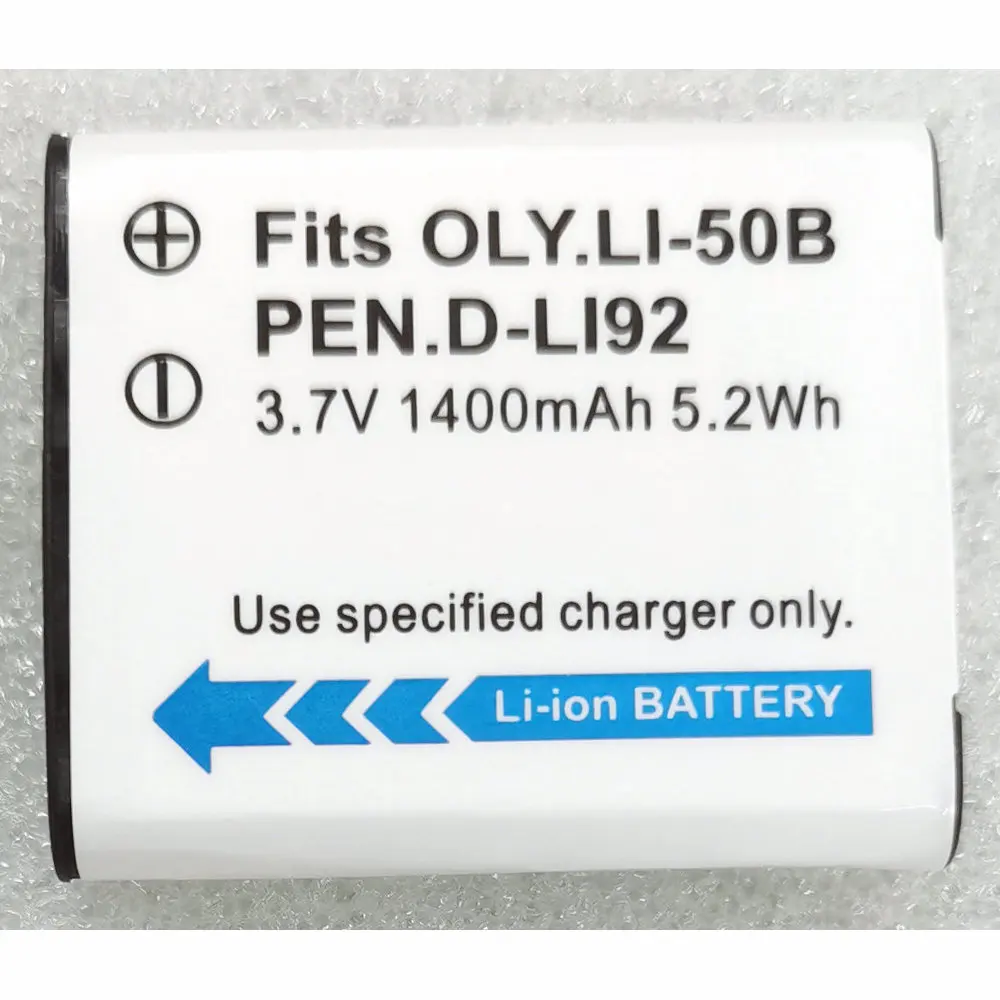Фото Аккумулятор 3,7 В 1400 мАч PEN.D-Li92 NP150 DB100 подходит для OLY.Li-50B RICOH u6020 XZ10 800UZ VR370 VH520 VG190 TG860 SZ31 SH25 SH21 №1
