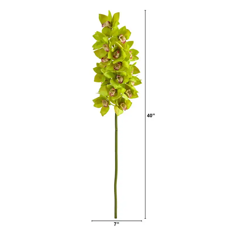 

Unique and Exquisite Cymbidium Orchid Artificial Flowers (Set of 2) for Great Decorative Ambience in Home and Office