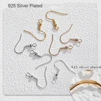 50 pcs lot 925 sterling silver plated earring hooks jewelry accessories clasps wholesale earwires gold silver metal supplies