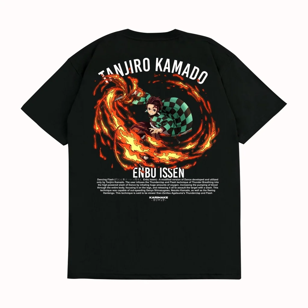 

Kroncong T-Shirt Anime DEMON SLAYER KIMETSU NO YAIBA TANJIRO TECHNIQUE V2