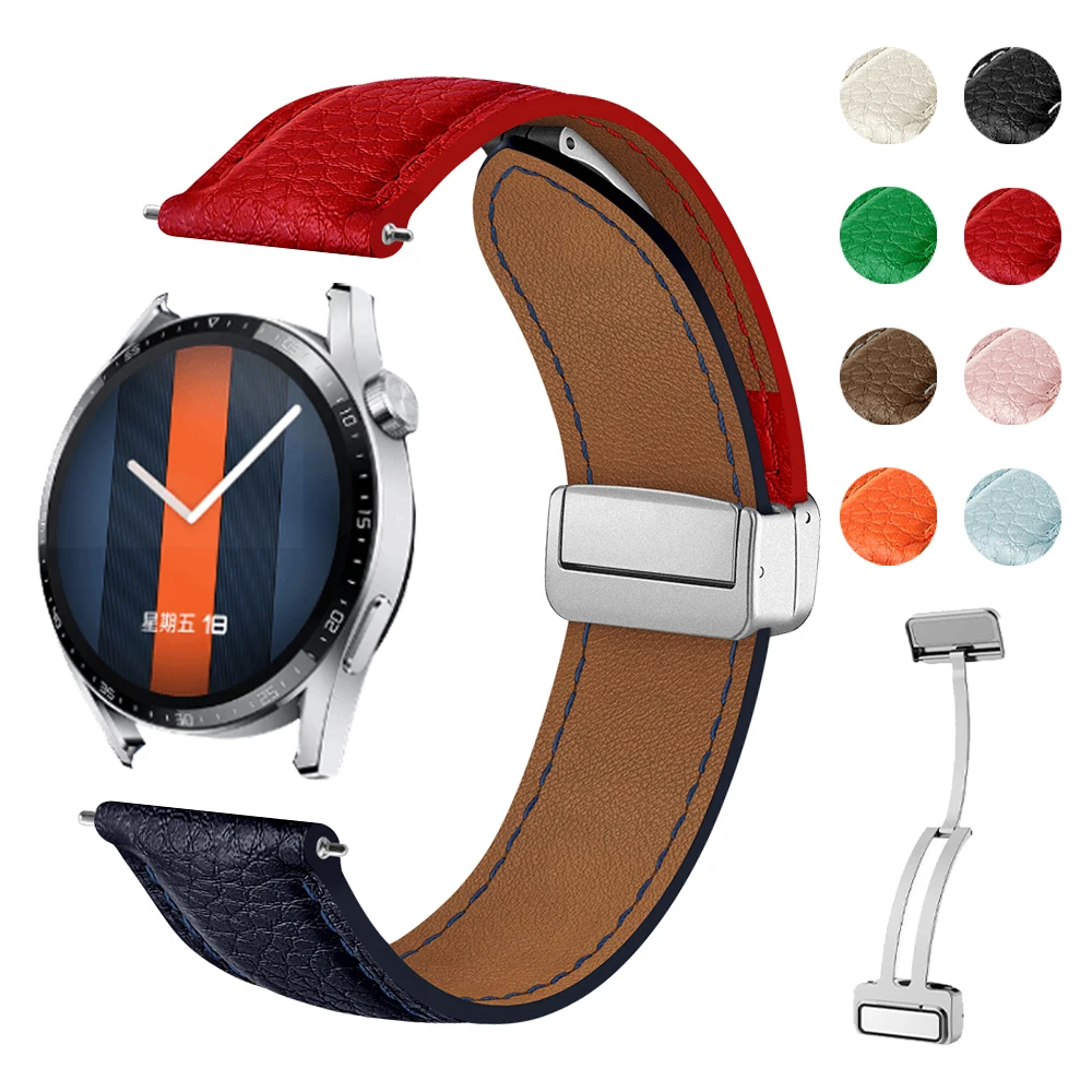 

Leather Band For Huawei Watch 4 Pro Watch 3 Pro new Correa 20/22mm Strap Huawei Watch GT 3 2 46/42mm GT 2Pro/2e/Runner Bracelet