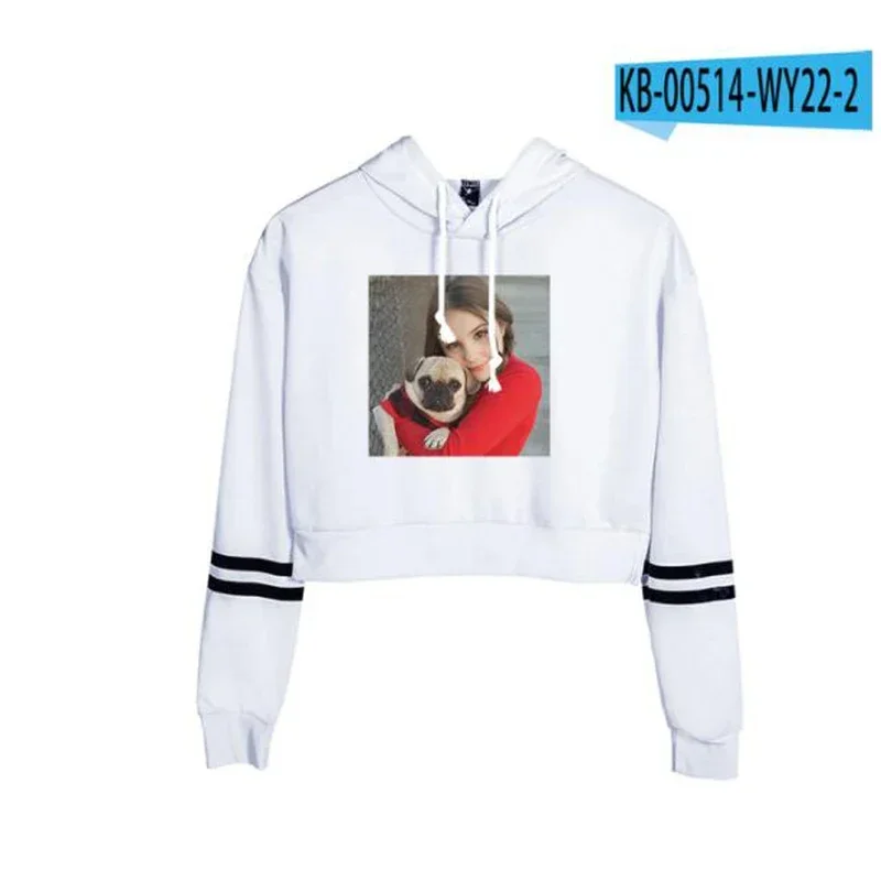 Свитшот женский укороченный в стиле хип-хоп с длинным рукавом