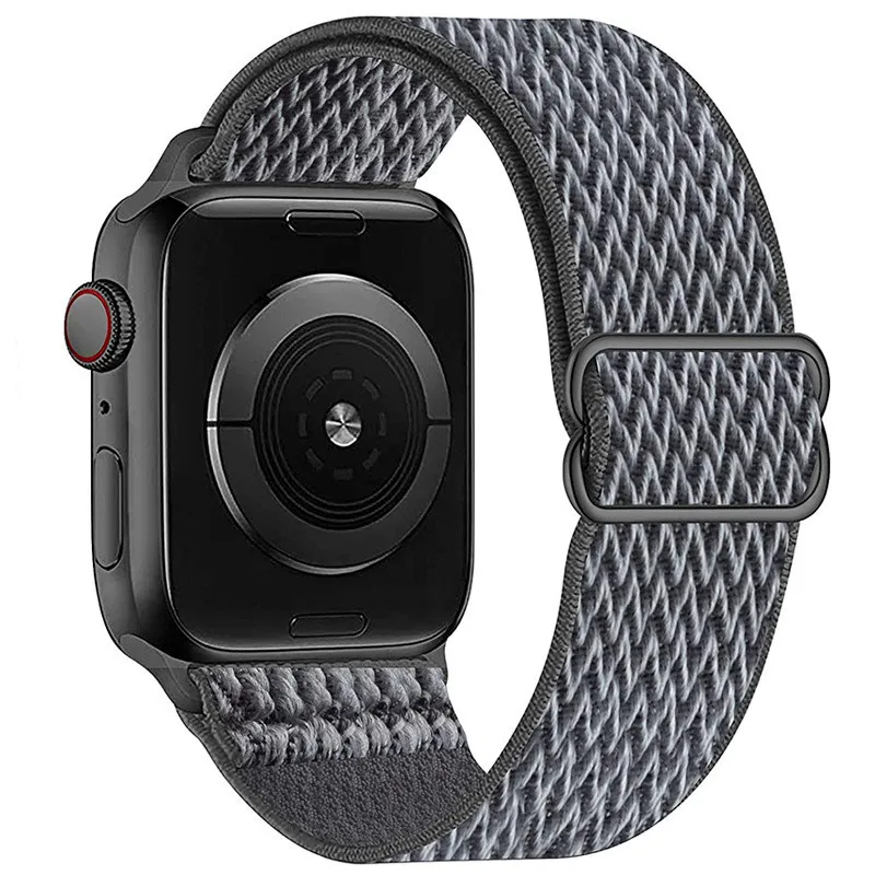 Ремешок Плетеный Соло для Apple Sport Watch Band 40 мм 44 38 42 41 45 эластичный браслет Smart Series Se 7 6