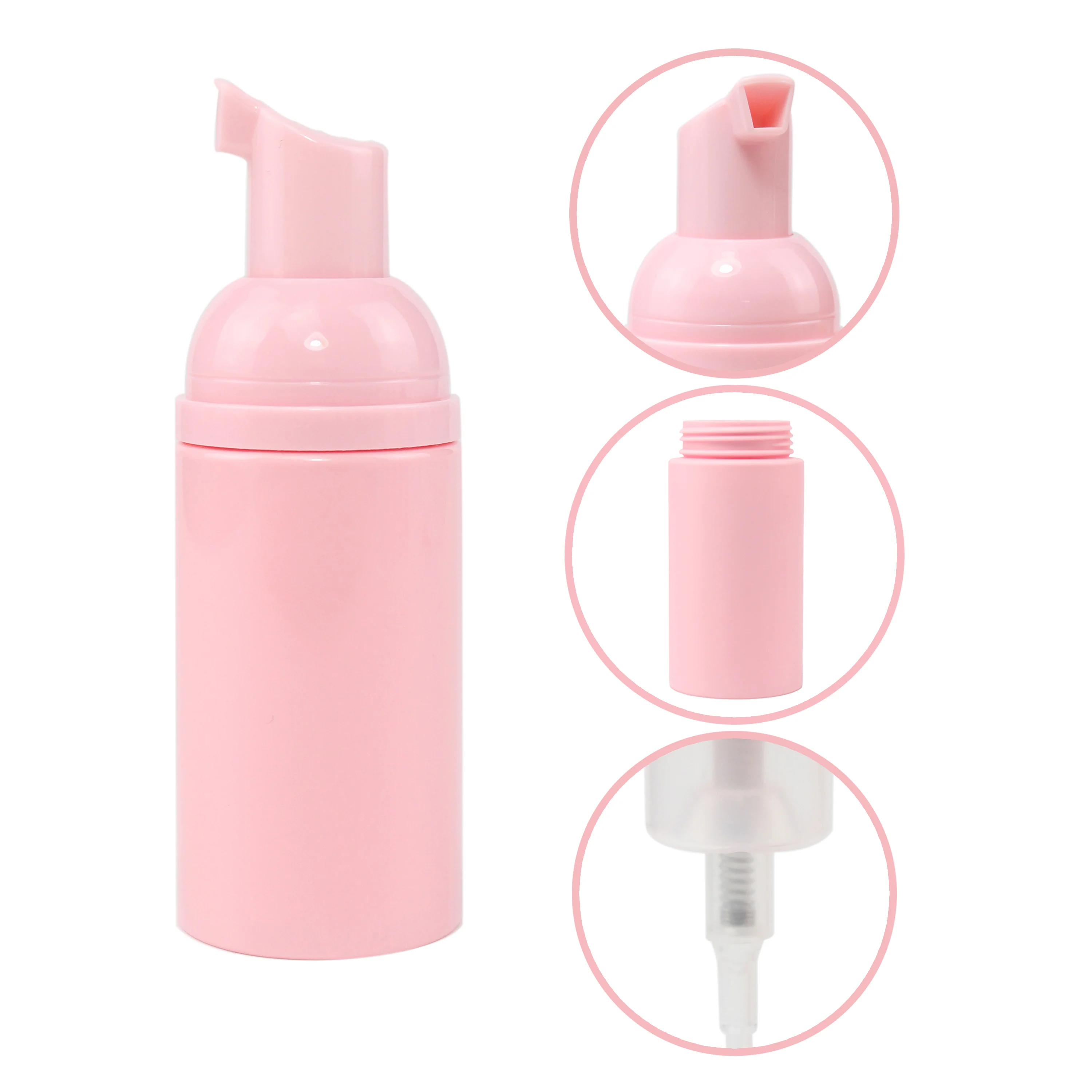 

12Pcs/Sets 50ml Pink Bottle Plastic Foam Bottle Foam Portable Shampoo Bottle Refillable Soap Foam Liquid Dispenser