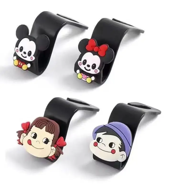 2 пары мультяшных креативных автомобильных крючков крючки для спинки заднего