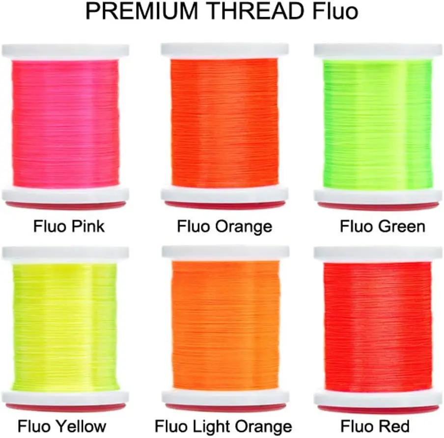 

Riverruns Fly tying theads Micro Glint Nymph Thread Holo Flat Tinsel Fluo Thread Fly Tying Material Trout Buzzers Dry Flies