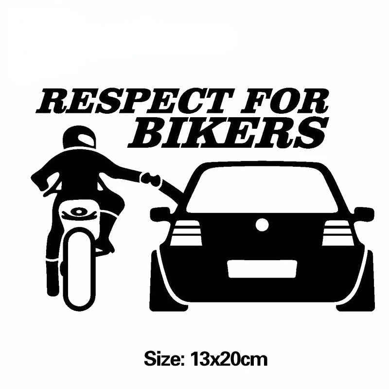 

1/2pcs Pesonalized Motorcycle Car Sticker Respect Biker Decals for Car Body Glass Motorcycle Body Fuel Tank Helmet