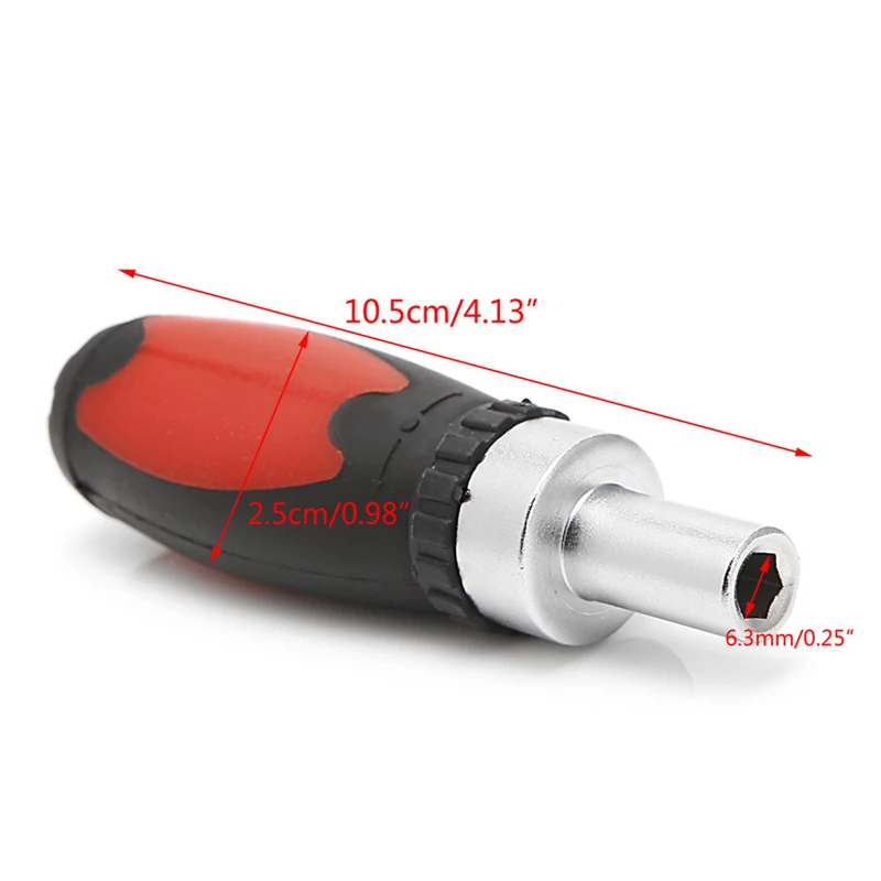 

Ratchet Wrench Screwdriver Ratchet Handle Screw Driver Carbon Steel 6.35mm