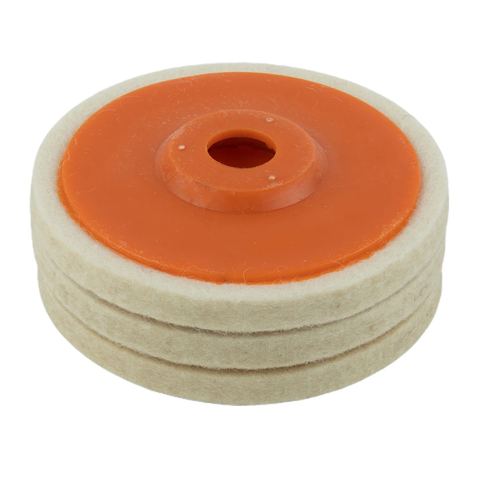 3pcs 4Inch 100mm Wool Polishing Wheel Polishing Pads Angle Grinder Wheel Felt Polishing Disc Pad For Metal Marble Glass Ceramic