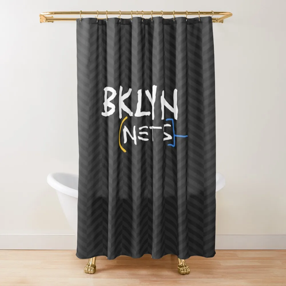 

Bklyn Nets - Brooklyn Basketball Pattern Bathroom Deco Coquelicot Window Roller For Bath Shower Curtains