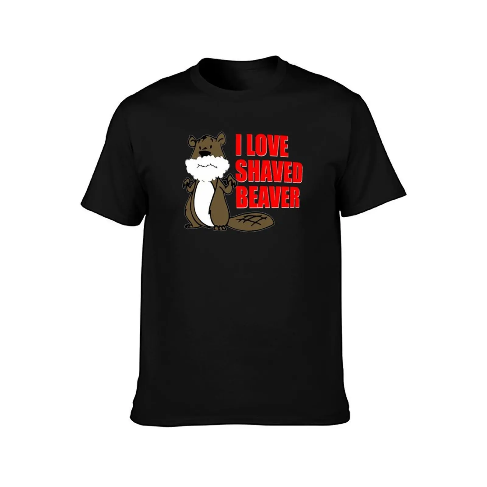 Фото Забавная футболка с надписью I LOVE SHAVED BEAVER DIRTY, модная футболка с принтом для мужчин №2