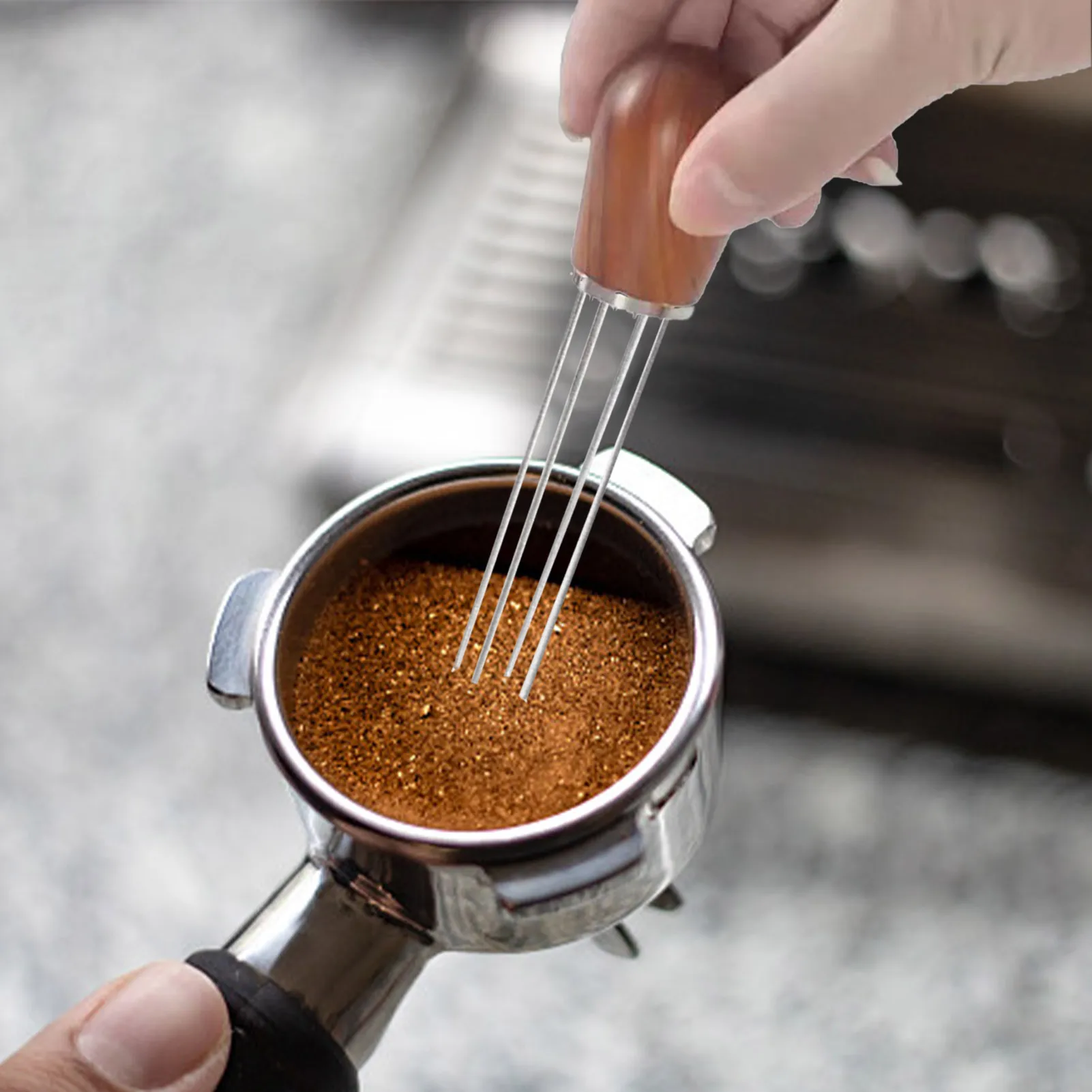 

New Stainless Steel Espresso Coffee Stirrer Coffee Stirring Tool for Espresso Distribution Coffee Powder Hand Tamper
