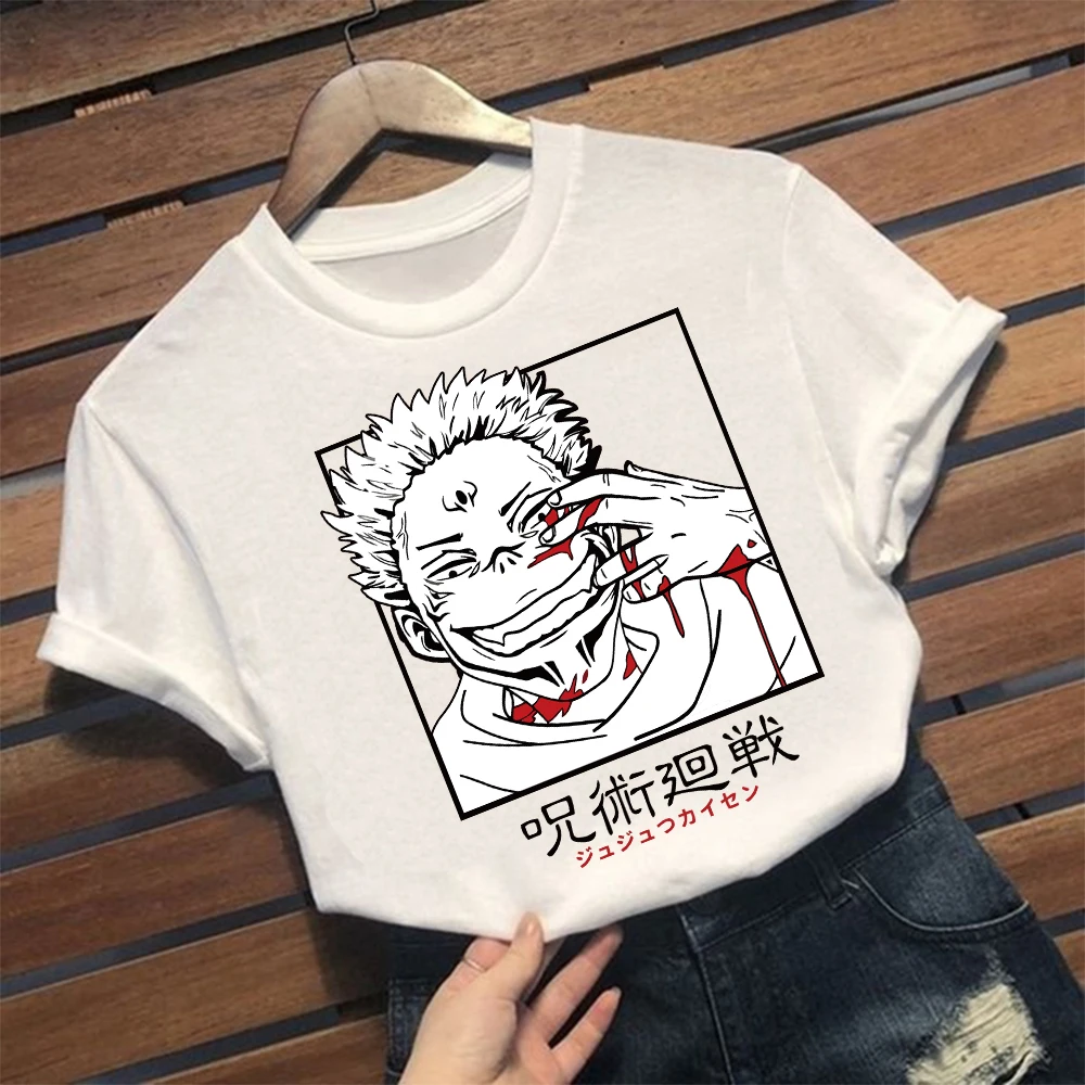 2022 new Anime Jujutsu Printed Round Neck T-shirt Tops Unisex Tops graphic t shirts