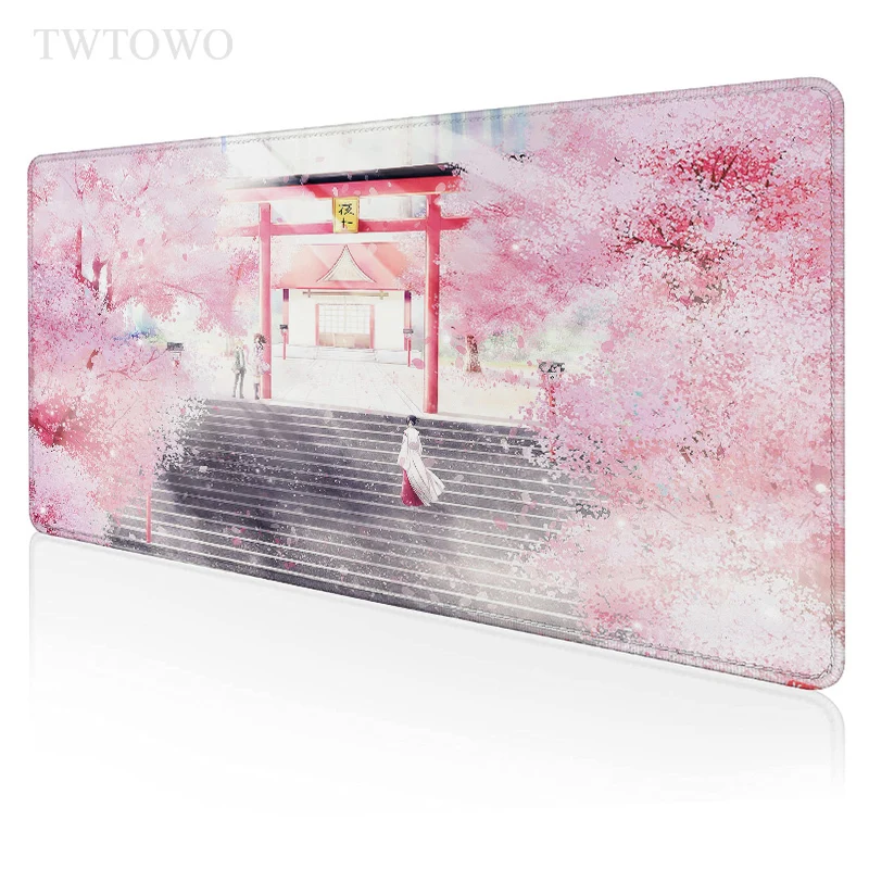 

Pink Anime Kawaii Girl Sakura Mouse Pad Gaming XL HD Mousepad XXL MousePads Carpet Natural Rubber Office Mice Pad