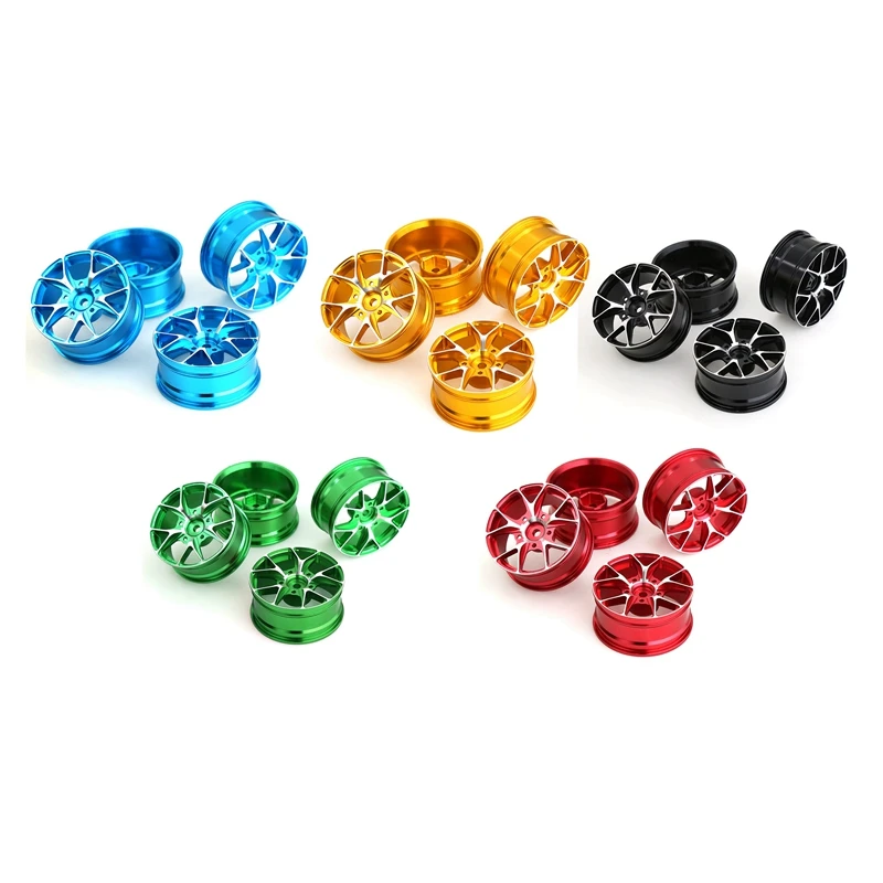 

4Pcs Metal Wheel Rims Wheel Hub For 1/10 RC On-Road Drift Touring Car Sakura Traxxas HSP Tamiya HPI Kyosho Redcat