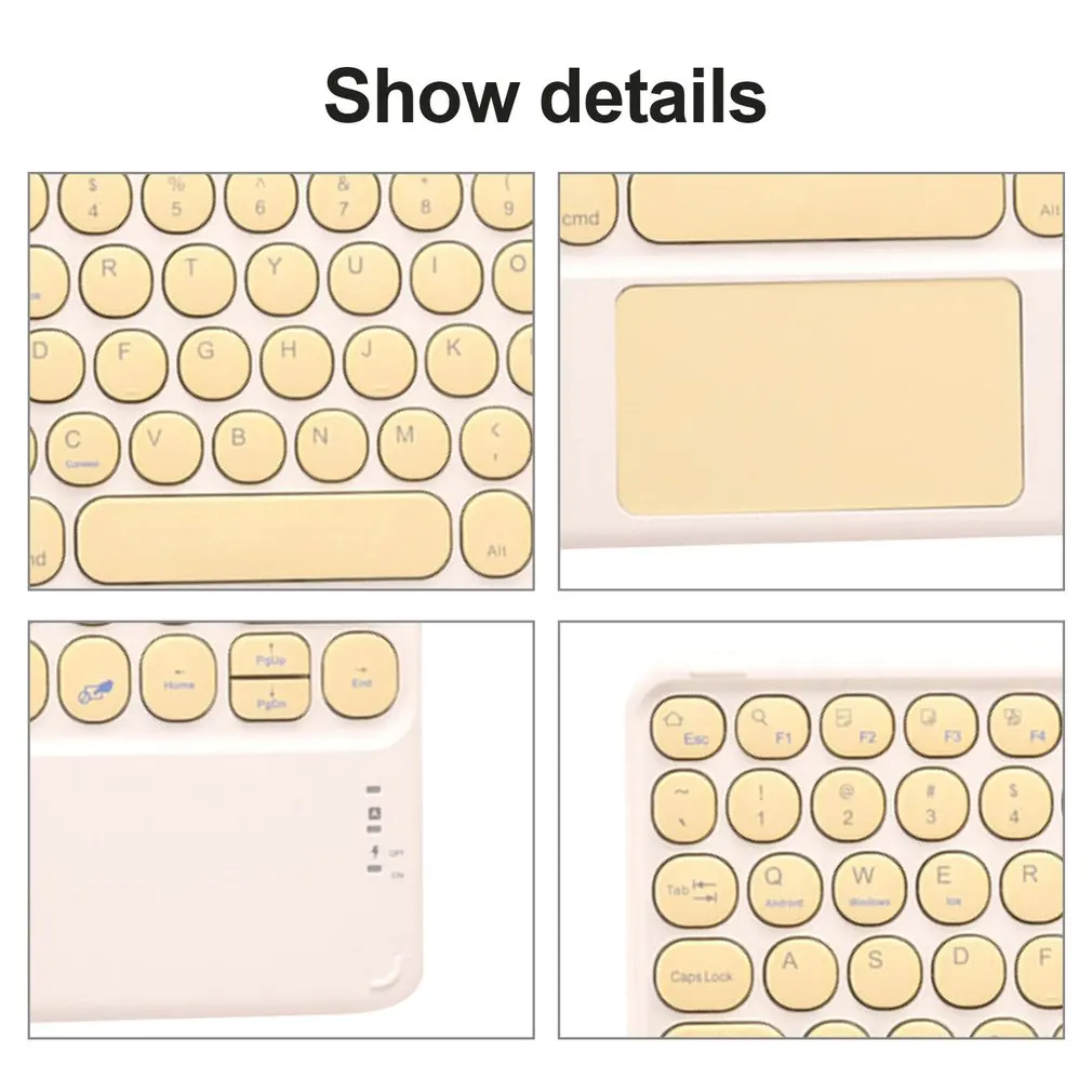 Bluetooth-совместимая клавиатура с сенсорным экраном беспроводная для iPad mini