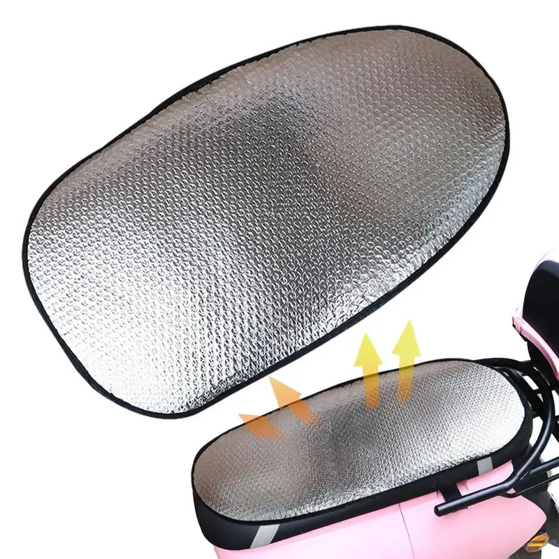 

Universal Motorcycle Seat Cover Aluminum Film Waterproof Dustproof Electric Bike Cushion Seat Cover Protector Cover Accessories