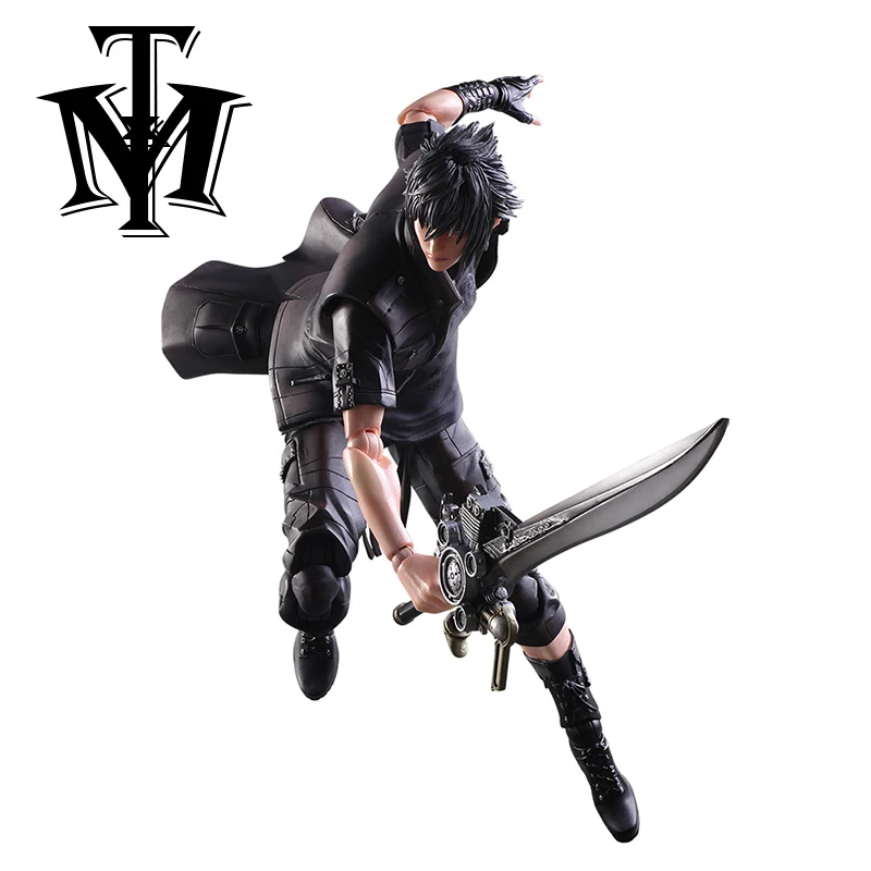 Аниме FF XV Ноктис Люцис Кэлюм Периферийные устройства Фигурка Действия Playarts Kai Фигурка Игрушка Коллекционная модель Play Arts FF15 Оригинальная коробка.