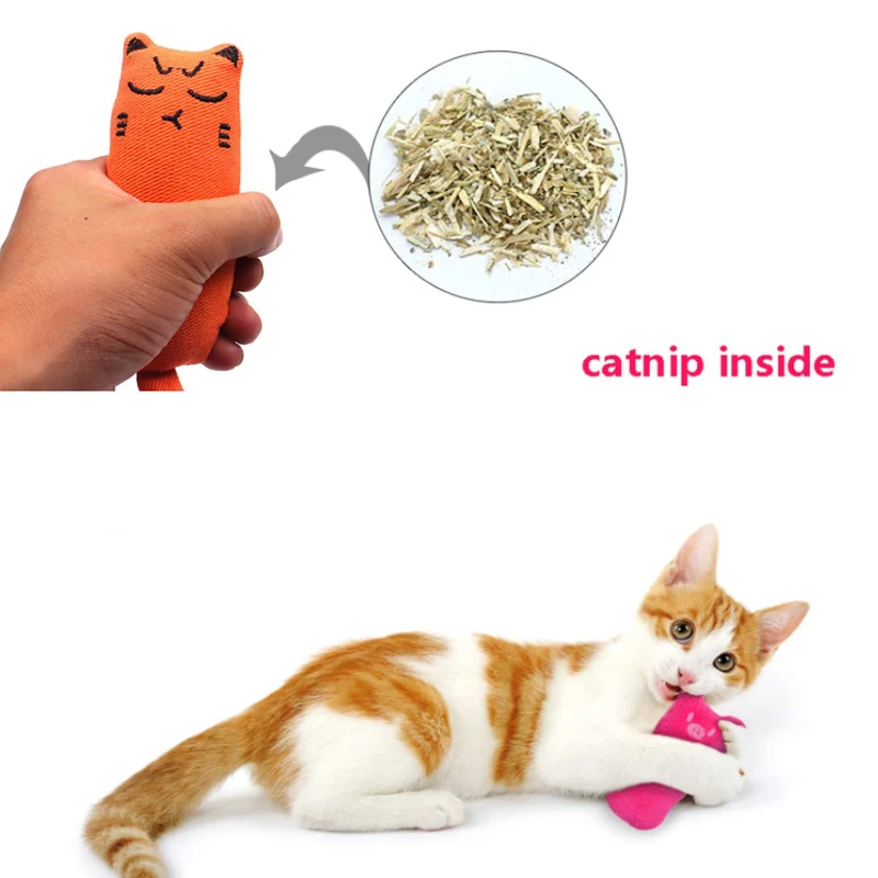 

1PcRustle Sound Catnip Toy Cats Products for Pets Cute Cat Toys for Kitten Teeth Grinding Cat Plush Thumb Pillow Pet Accessories