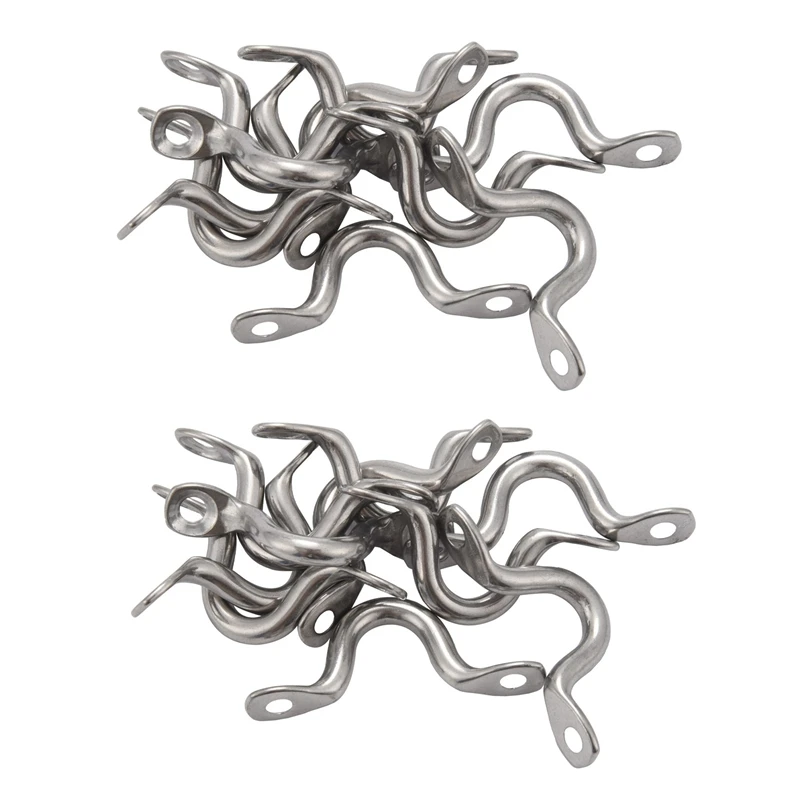 

20Pcs Pad Eyes, Tie Down, Kayak Deck Loops, Tie Down Anchor Point, Footman's Loop For Kayak Canoe Rigging