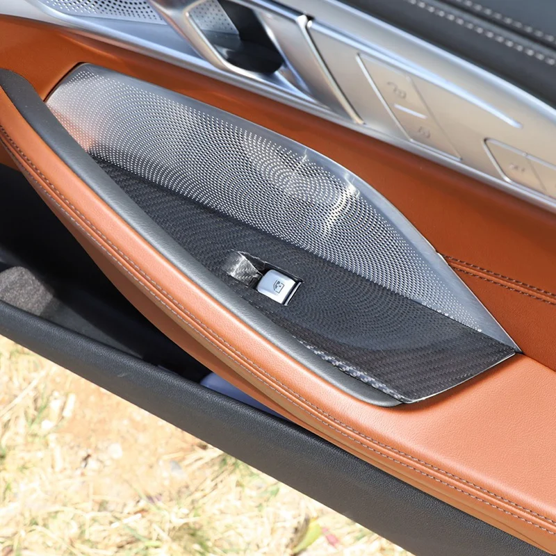 Для BMW 8-Series G14 G15 2019-2023 сухое углеродное волокно Кнопка стеклоподъемника