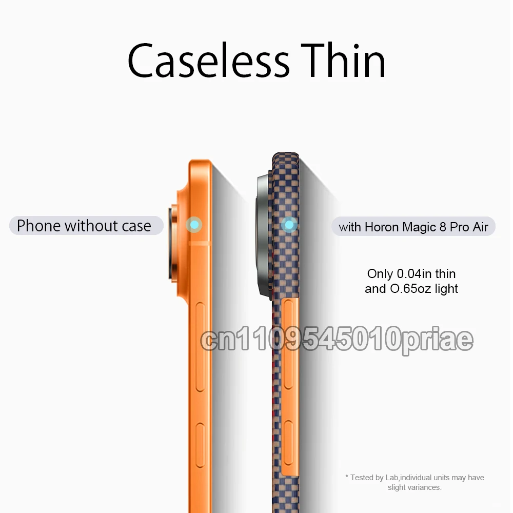Фото Чехол For Honor Magic 8 Pro Air Carbon из арамидного волокна, кевлара, ткани MagSafe, тонкий, жесткий, магнитный, черный, Slim Light Red 600D №2