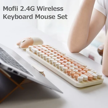 Mofii 2.4G Wireless Keyboard Mouse Combo 68 Keys Wireless Keyboard Ergonomic Mouse 1600DPI Mouse for Laptop Computer 3