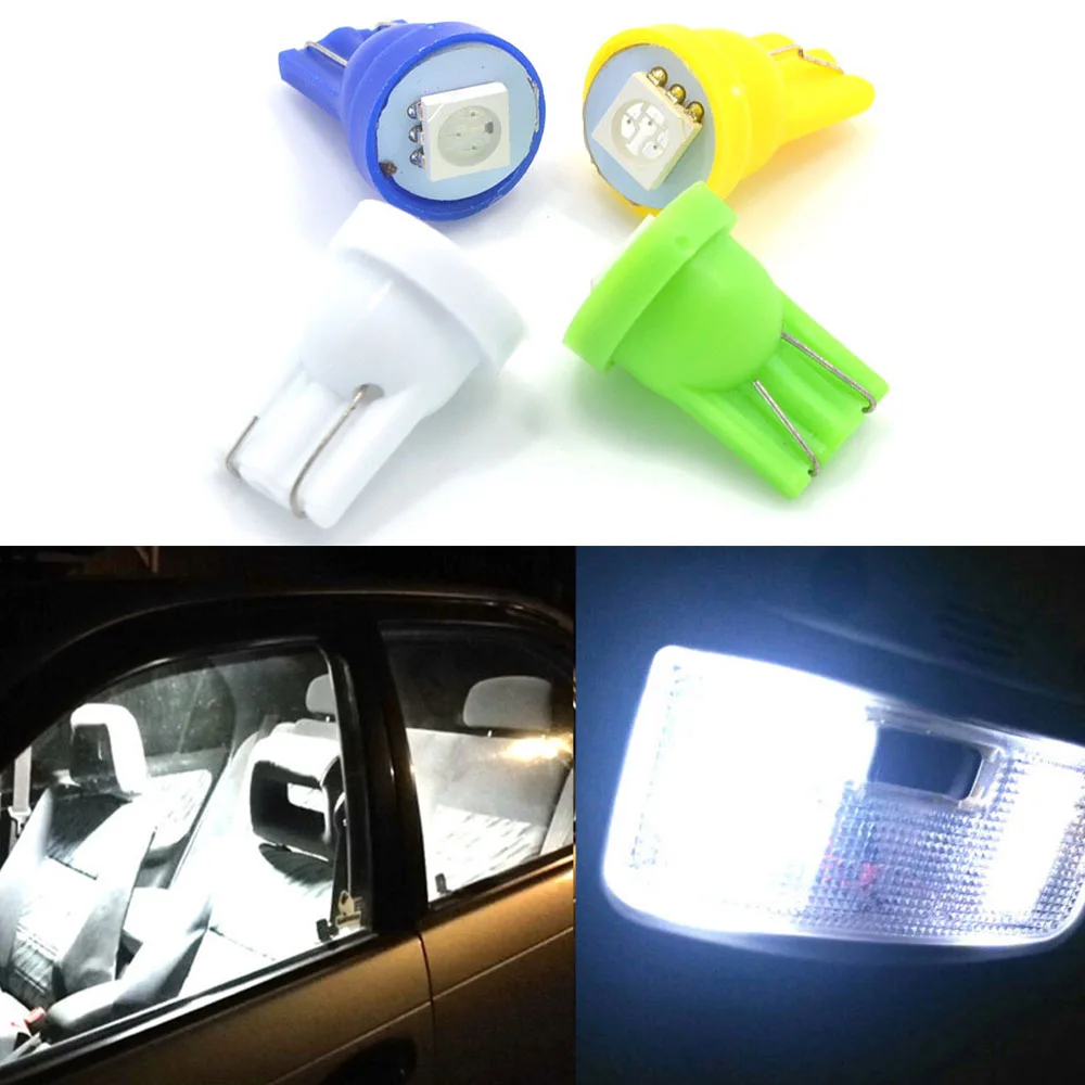 

10pcs New T10J W5W 5050 1Smd Cars LED Lights Wedge Auto Clearance Lamps Reading Light Car Dome Indoor Lamp Dshboard Light