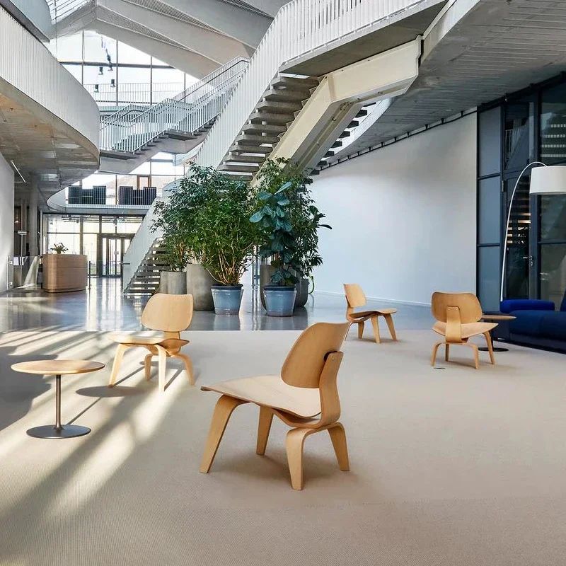 Стул для отдыха в японском стиле современное фанерное кресло деревянные ножки