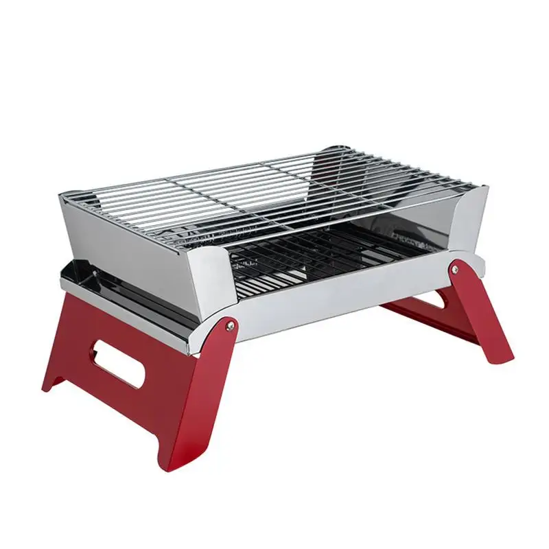 

Barbecue Grill Stainless Steel BBQ Grilling Stove Portable Wood Burning Charcoal Stove For Outdoor Backpacking Cooking Camping
