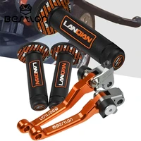 universal motorcycle pit dirt bikes brake clutch levers with handlebar grips parts for 400xcw 400 xc w xcw xc w 2005 2006 2007
