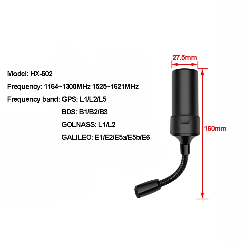High-precision GNSS active RTK differential GPS navigation and positioning four-arm helix antenna four-star multi-frequency