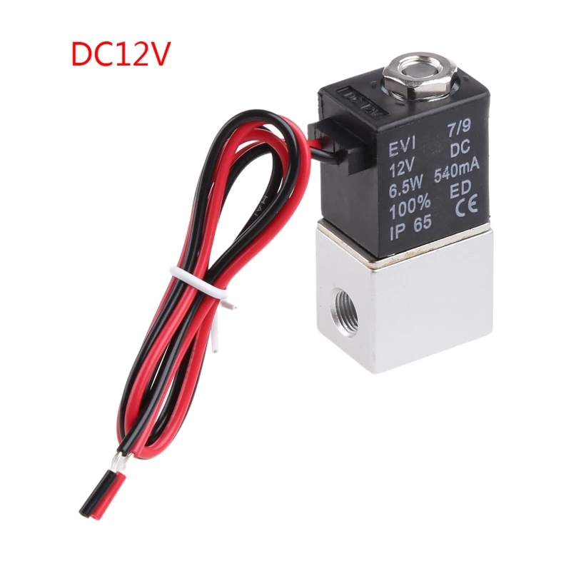 

2V025-08 Air Pneumatic Valve 1/4" Electromagnetic Solenoid Valve DC12V/DC24V/AC220V Voltage