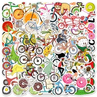 50pcs creative bike cycling stickers for notebooks stationery sticker craft supplies scrapbook supplies scrapbooking material
