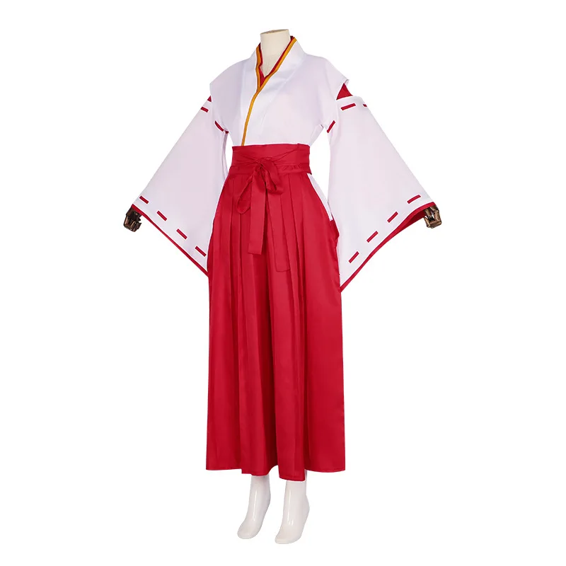 Хэллоуин Hanachirusato Косплей Маска Genshin Impact Miko Hanachiru Sato Набор кимоно Ролевая игра Wafuku