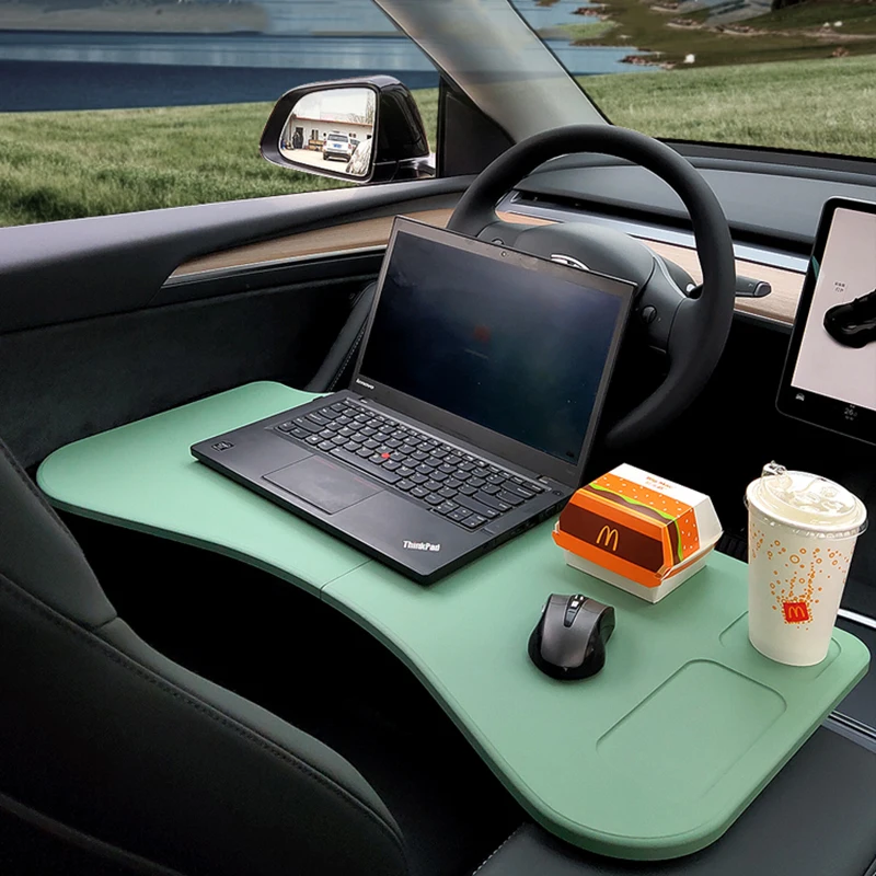 سيارة مكتب للحاسوب شخصي تريستل الجدول ل تسلا نموذج 3 S X Y للطي وجبة الجدول عجلة القيادة صينية المنضدة لوحة المحمولة العالمي