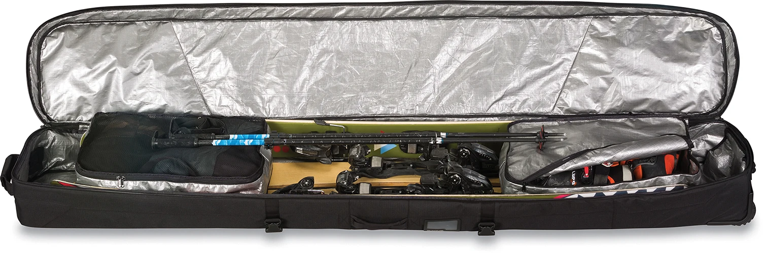 Чехол горнолыжный на колесах Dakine Boundary Ski Roller Bag Black |