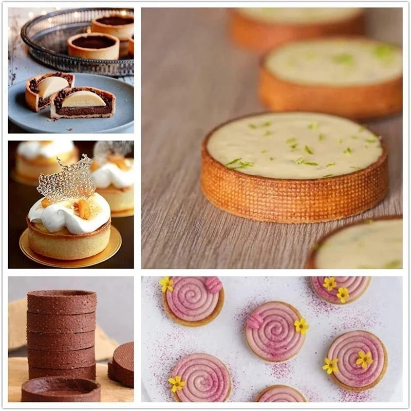 ABHG 8 шт. кольцо для пирога с антипригарным покрытием набор колец торта