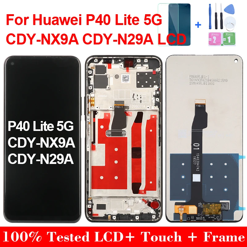 

6.5" Original For Huawei P40 Lite 5G CDY-NX9A N29A LCD Touch Screen Digitizer Assembly Replacement huawei p40 lite 5g Display