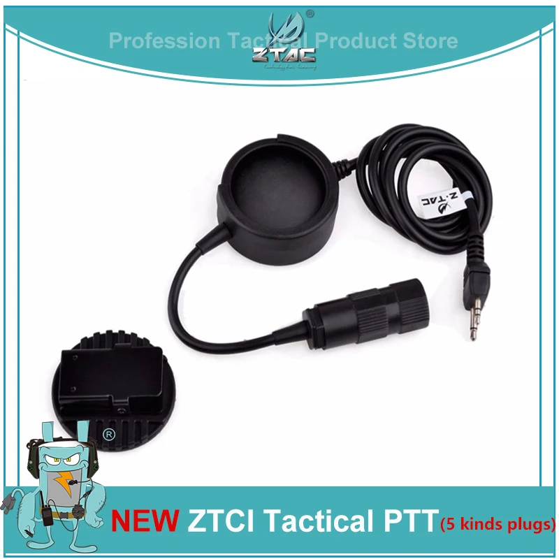 Z-Tac New ZTCI Headset PTT Button Icom / Kenwood / Midland / Motorola Talkabout / Mobile Phone Baofeng Walkie-Talkies Accessorie