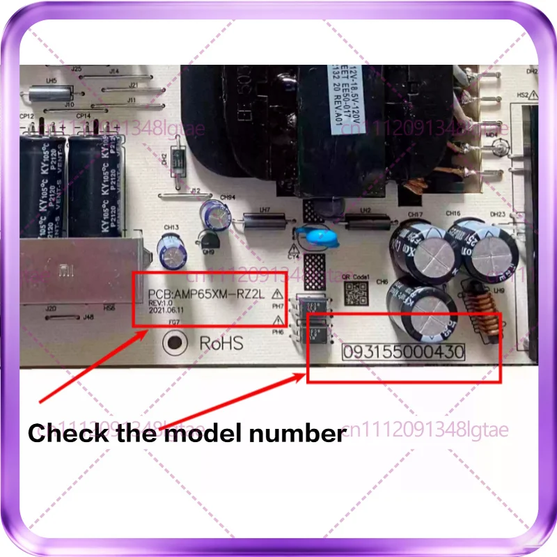 Фото Плата питания для телевизора Redmi L65R8-X AMP65XM-RZ2L093155000430/1 №3