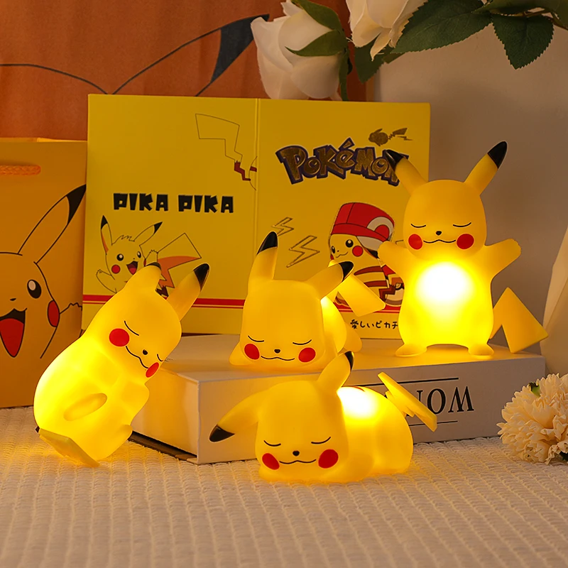 

Pokemon Pikachu Night Light TAKARA TOMY Cute Anime Soft Light Bedroom Bedside LED Lamp Room Decoration Kids Christmas Toys Gift
