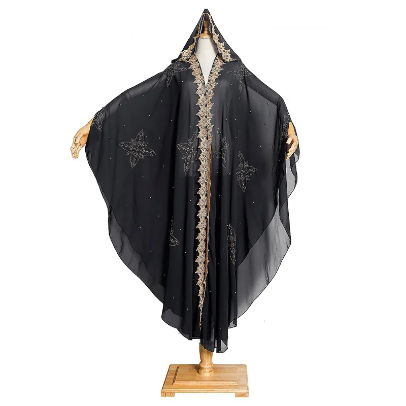 Abaya Dubai Kaftan Muslim Open Robes for Women African Evening Party Dresses Hijab Dress Boubou Robe Islam Clothing