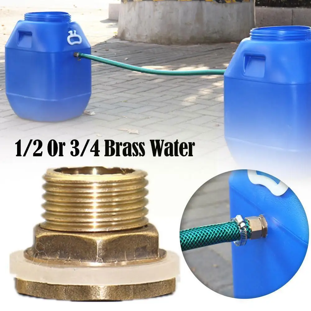 

Water Connector 1/2" 3/4" Male Brass Pipe Swivel Jointer Tools Loose Fittings Nut Single Brass Water V9z6
