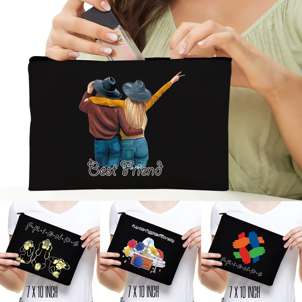 

Necessaries Cosmetic Bag Print Pattern Bridesmaid MakeUp Case Beauty Toiletries Zipper Organizer Wash Storage Pouch Bride Gifts