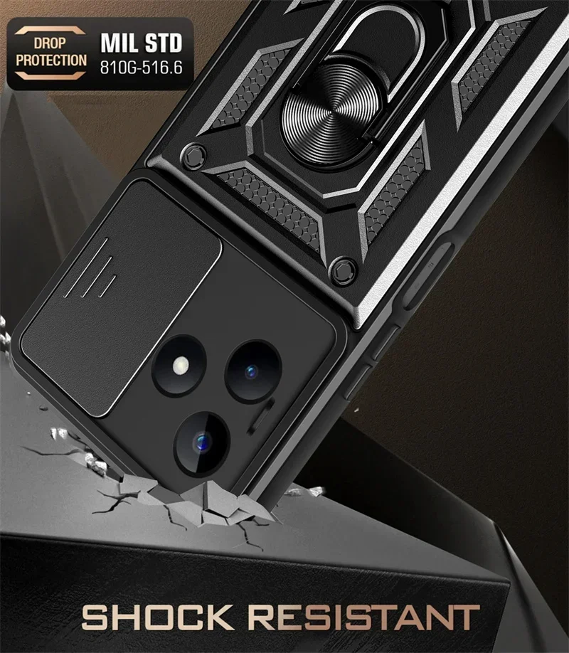 Магнитный чехол с кольцом-держателем для Realme C53 4G